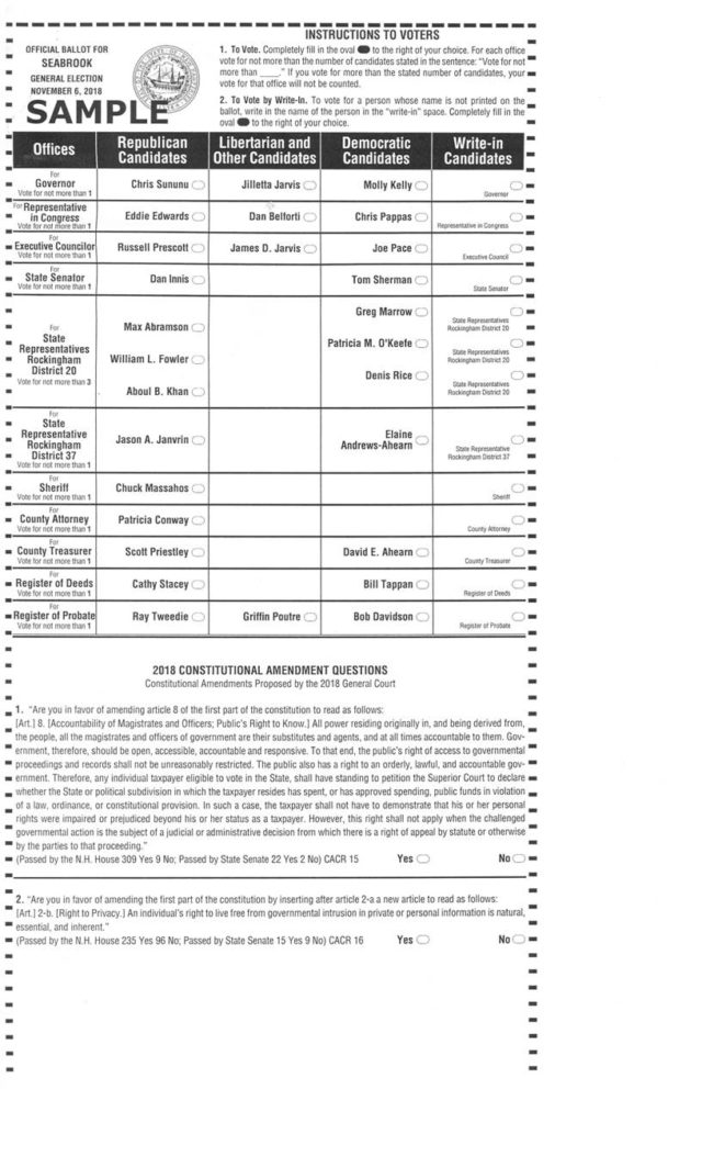 Seabrook Election Results The Town of Seabrook, NH